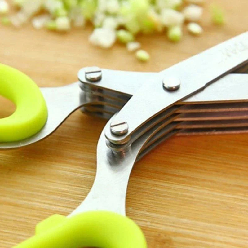 (π₯ Hot Sale-50% Off π₯) 5 Blade Kitchen Salad Scissors