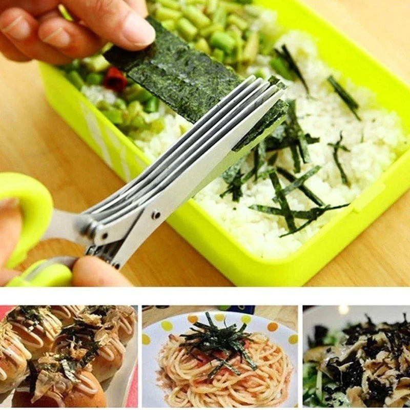 (π₯ Hot Sale-50% Off π₯) 5 Blade Kitchen Salad Scissors