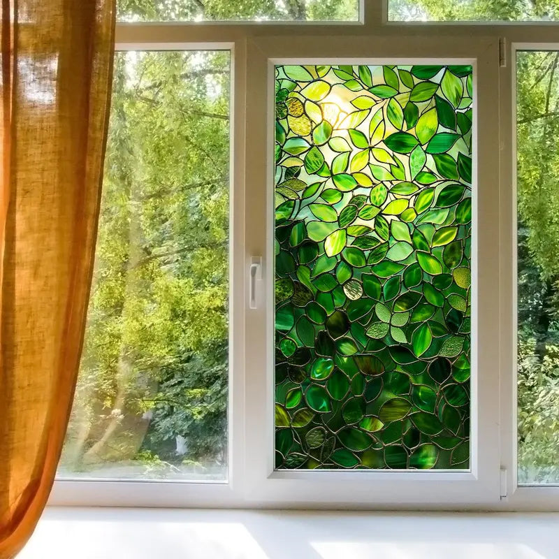 🔥Only $19.99 Last Day💥 Leaf Pattern Static Cling Window Sticker