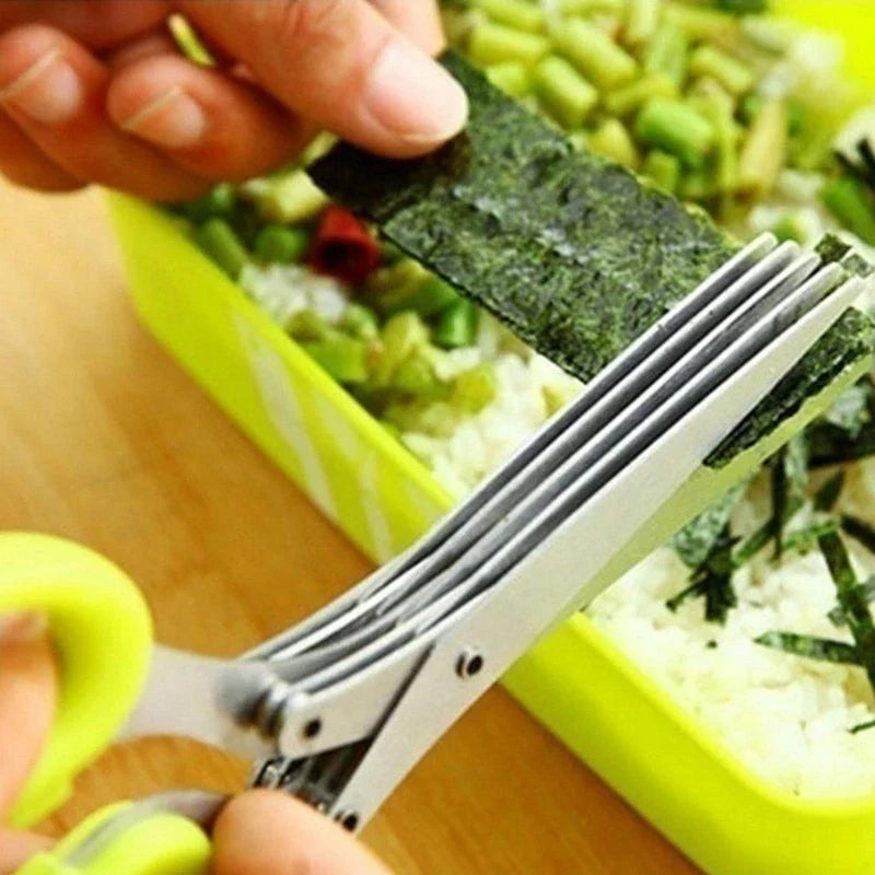 (π₯ Hot Sale-50% Off π₯) 5 Blade Kitchen Salad Scissors