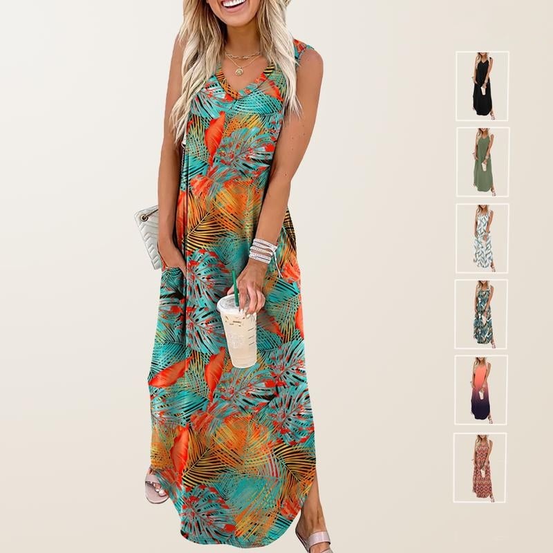 2025 Summer Maxi Dress with Pockets