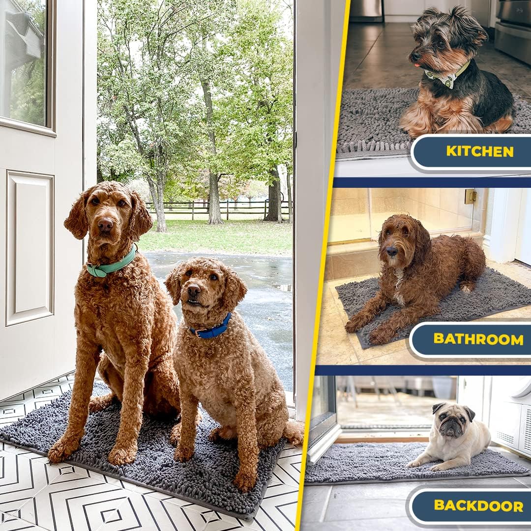 👣Super Absorbent Microfiber Dog Door Mat For Muddy Paws