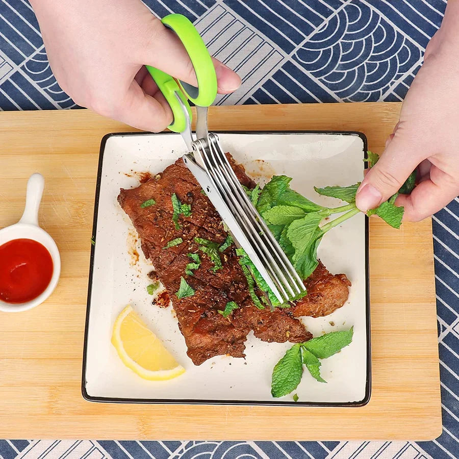 (π₯ Hot Sale-50% Off π₯) 5 Blade Kitchen Salad Scissors
