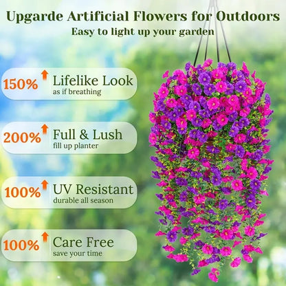 🌺UV Resistant Hanging Artificial Morning Glory Vine