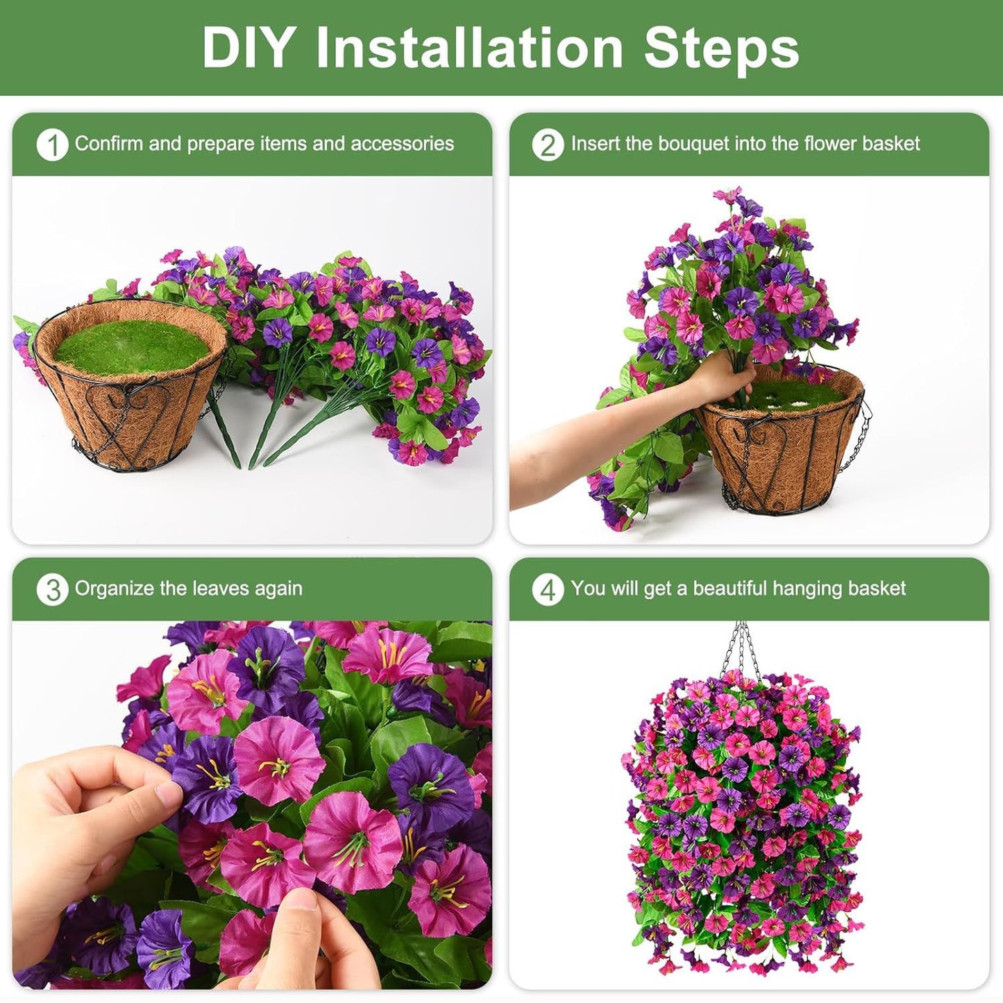 🌺UV Resistant Hanging Artificial Morning Glory Vine