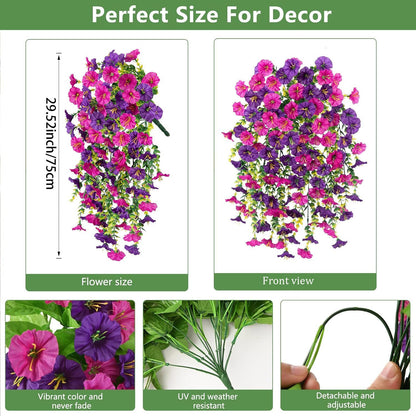 🌺UV Resistant Hanging Artificial Morning Glory Vine
