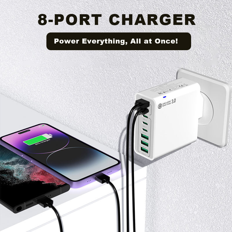 🔥🔥8 in 1 Waterproof Ports USB Fast Charger