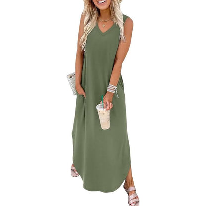 2025 Summer Maxi Dress with Pockets