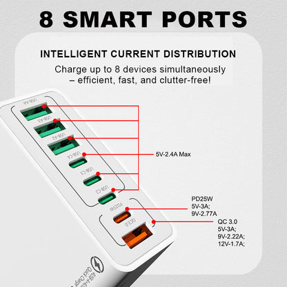 🔥🔥8 in 1 Waterproof Ports USB Fast Charger