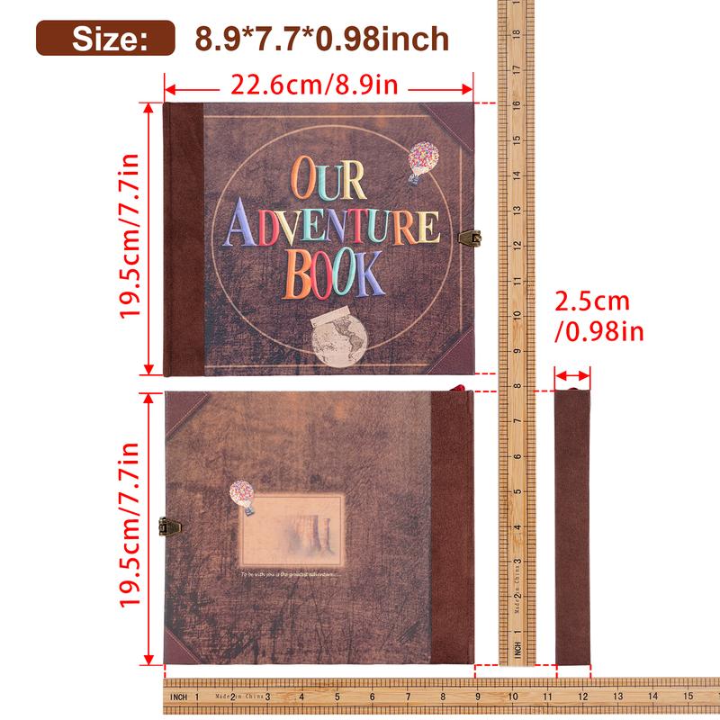 ❤️📚 Our Adventure Book Scrapbook 📸💕  Retro Style Embossed Letter Cover, Perfect for Travel & Memories 💭