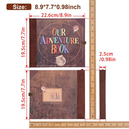 ❤️📚 Our Adventure Book Scrapbook 📸💕  Retro Style Embossed Letter Cover, Perfect for Travel & Memories 💭