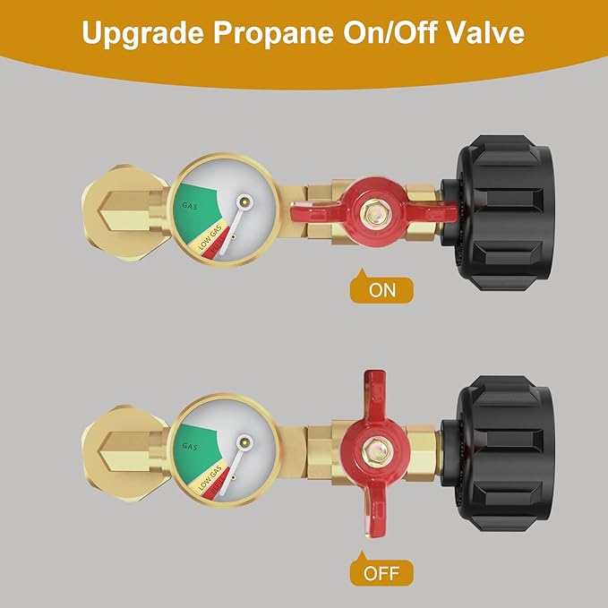 💥 Last Day Promotion 49% OFF 🔥Top-Rated Propane Refill Elbow Adapter (With Tank Gauge)