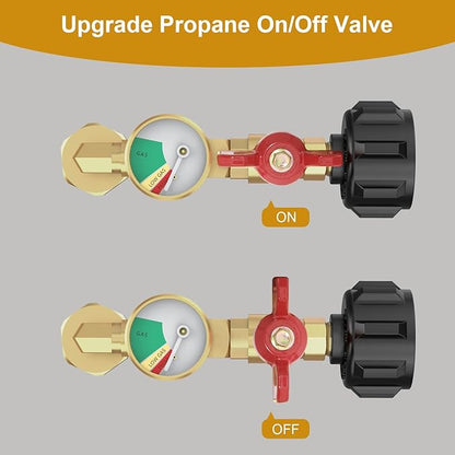 💥 Last Day Promotion 49% OFF 🔥Top-Rated Propane Refill Elbow Adapter (With Tank Gauge)