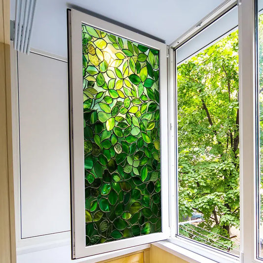 🔥Only $19.99 Last Day💥 Leaf Pattern Static Cling Window Sticker