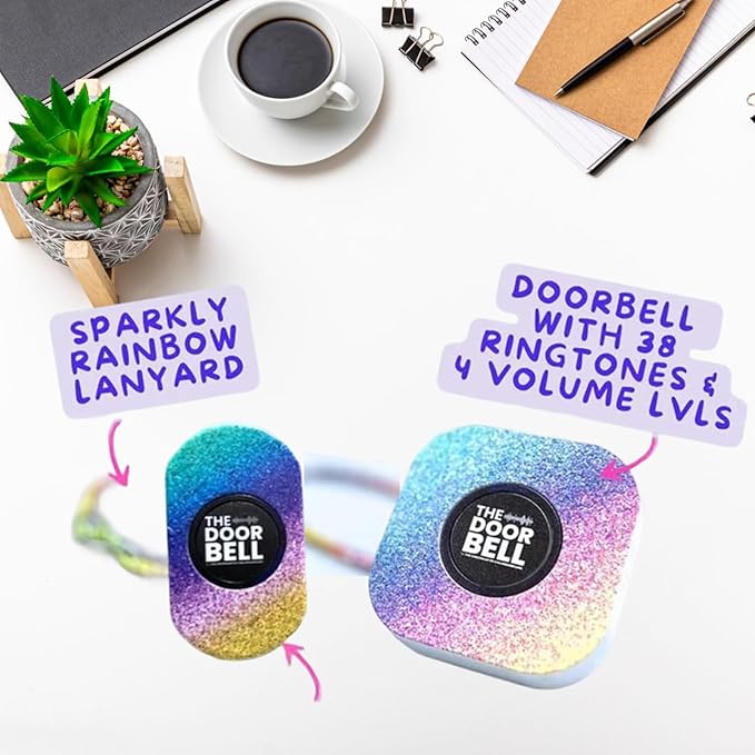 ✨ The Doorbell by TKS – Sparkly Rainbow Teacher's Remote