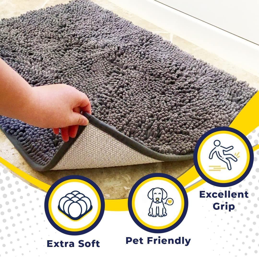 👣Super Absorbent Microfiber Dog Door Mat For Muddy Paws