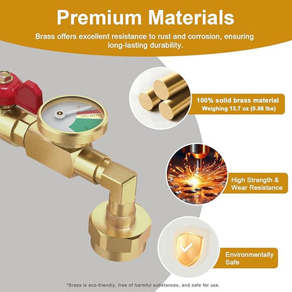 💥 Last Day Promotion 49% OFF 🔥Top-Rated Propane Refill Elbow Adapter (With Tank Gauge)