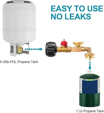 💥 Last Day Promotion 49% OFF 🔥Top-Rated Propane Refill Elbow Adapter (With Tank Gauge)