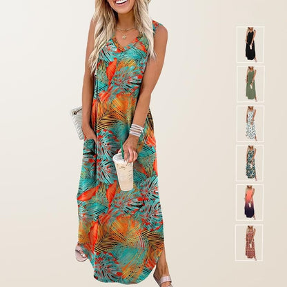 2025 Summer Maxi Dress with Pockets