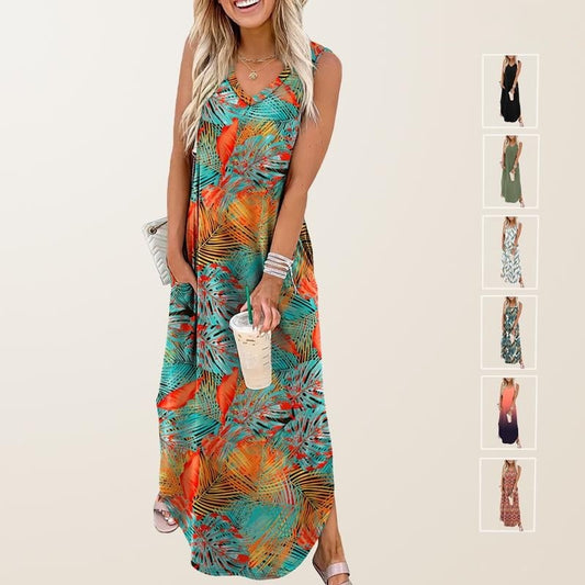2025 Summer Maxi Dress with Pockets