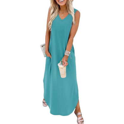 2025 Summer Maxi Dress with Pockets