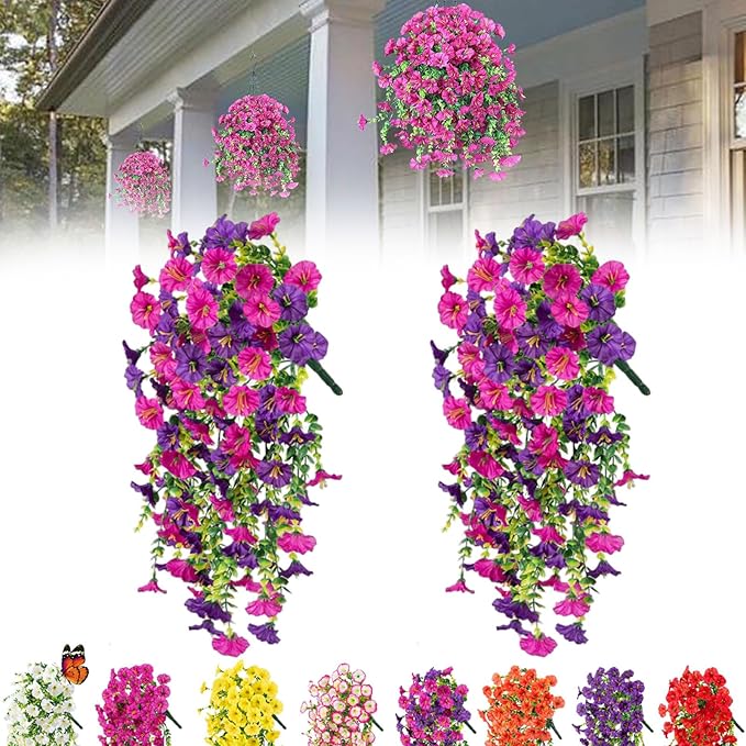🌺UV Resistant Hanging Artificial Morning Glory Vine