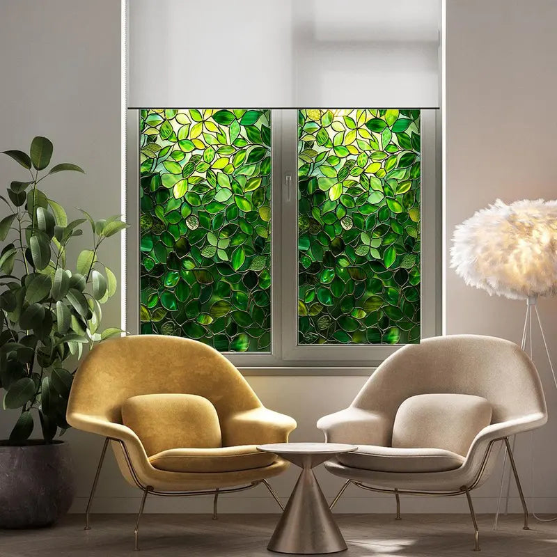🔥Only $19.99 Last Day💥 Leaf Pattern Static Cling Window Sticker