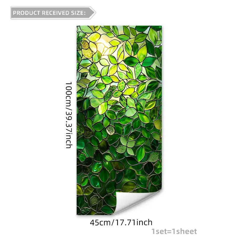 🔥Only $19.99 Last Day💥 Leaf Pattern Static Cling Window Sticker