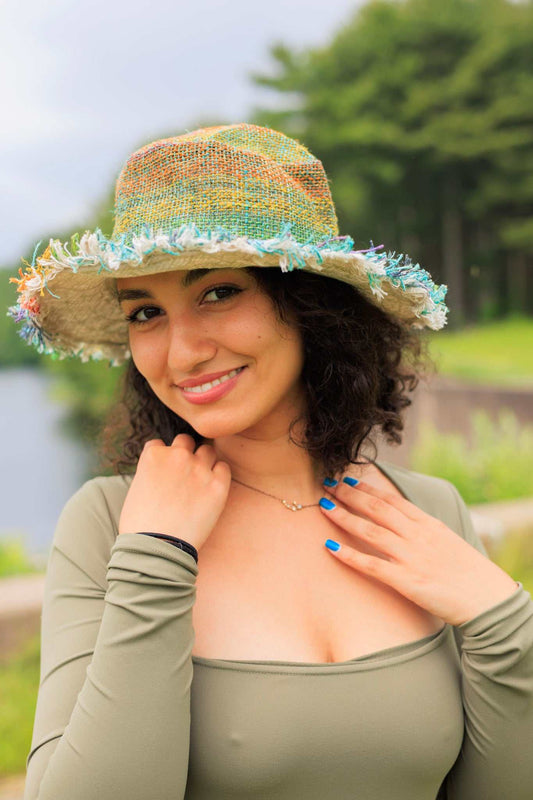 Hemp Hat - Multi-Color Rainbow Stylish and Eco-Friendly Sun Protection