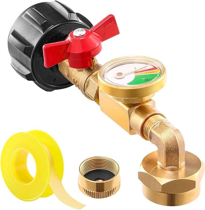 💥 Last Day Promotion 49% OFF 🔥Top-Rated Propane Refill Elbow Adapter (With Tank Gauge)
