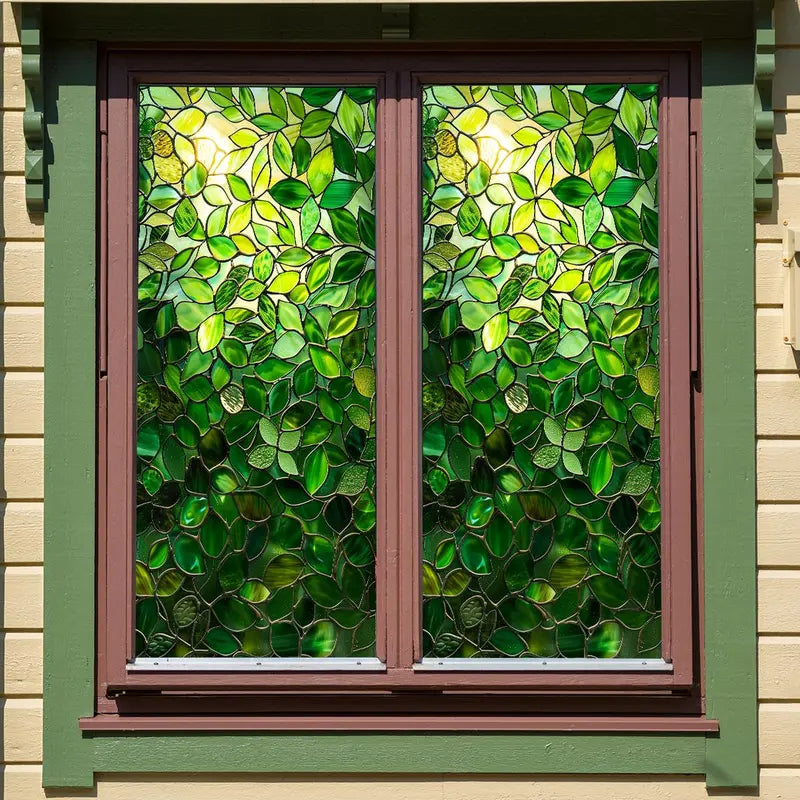 🔥Only $19.99 Last Day💥 Leaf Pattern Static Cling Window Sticker