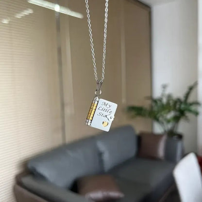 📖 My Little Star Book Necklace for Daughter, Birthday Day Gift Graduation Jewelry of Love