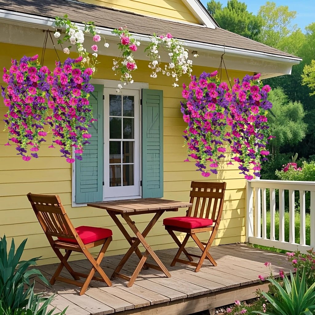 🌺UV Resistant Hanging Artificial Morning Glory Vine